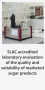 SLAC accredited laboratory evaluation of the quality and suitability of marketed sugar products