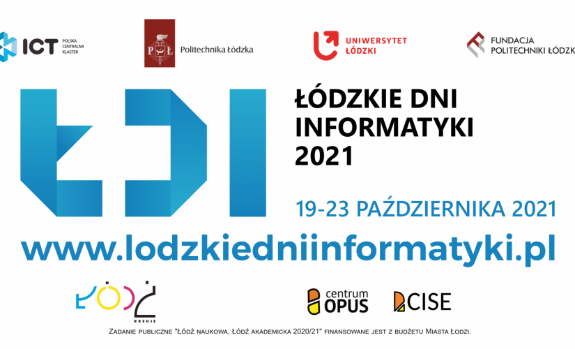 Grafika promująca Łódzkie Dni Informatyki