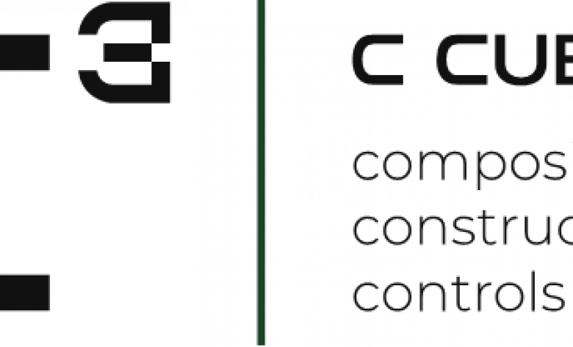 logo projektu C3 - czarny napis na białym tle.