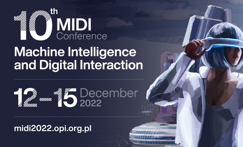 Grafika promująca konferencję Machine Intelligence and Digital Interaction