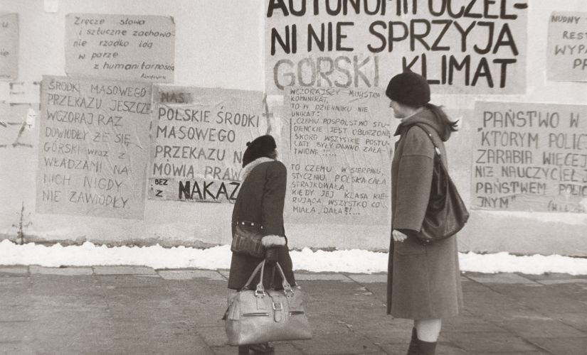 Archiwalne zdjecia ze straju studentów PŁ w 1981 r. fot. arch. Muzeum PŁ