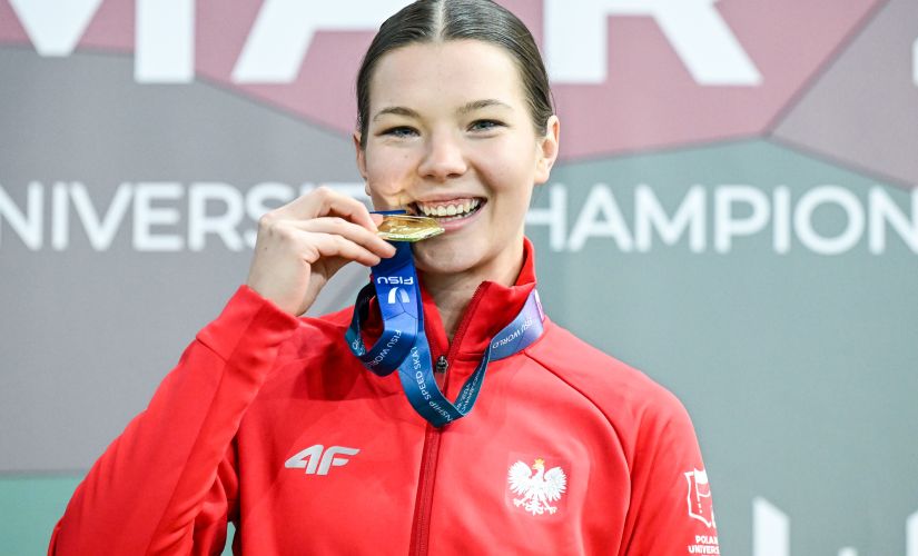  Akademickie Mistrzostwa Świata - Natalia Jakbrzyk ze złotym medalem, fot. AZS, Paweł Skraba 