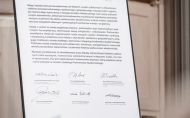 Treść podpisanej deklaracji o zacieśnieniu współpracy pomięzy łódzkimi uczelniami publicznymi, fot. arch. Filmówki