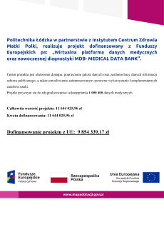 plakat informacyjny projektu Meta data bank 