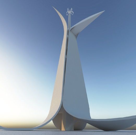Modern wind turbine.