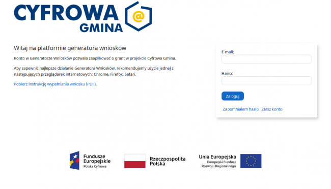 Generator wnisoków do projektu cyfrowa gmina