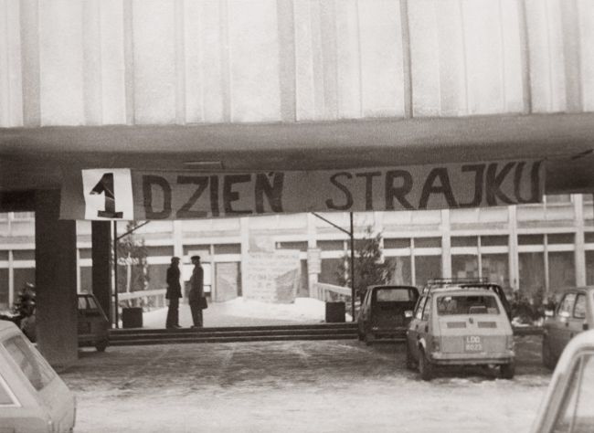 Strajk studentów PŁ w 1981 r. fot. arch. Muzeum PŁ