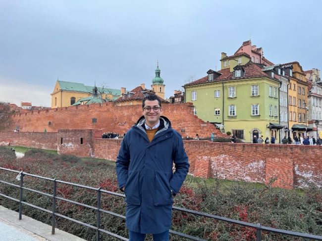 Ahmed Farhod during a trip to Warsaw.