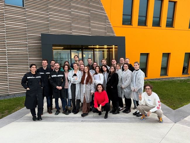 In front of the Champagne Veuve Cliquot factory - Reims, France, photo by Anna Gryszkiewicz