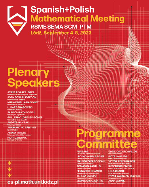 Plakat promujący hiszpańsko-polską konferencję matematyczną 