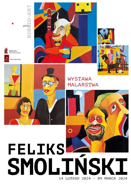 Grafika promująca wystawę malarstwa Feliksa Smolińskiego
