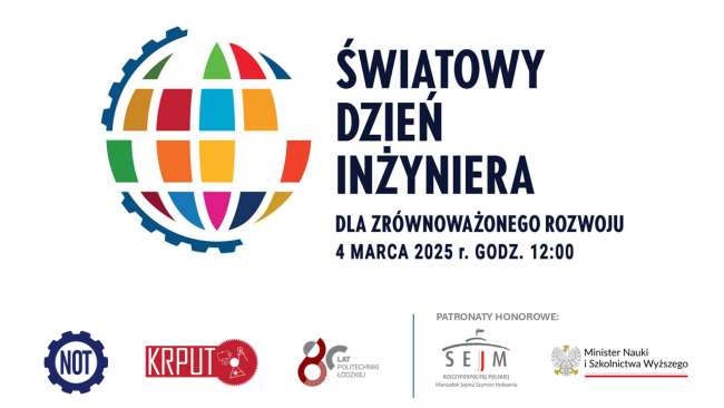 Grafika do Światowego Dnia Inżyniera obchodzonego w PŁ