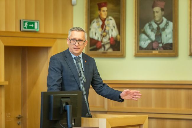 The meeting was attended by Vice-Rector for Research, Prof. Łukasz Albrecht, Photo: Maciej Andrzejewski, University of Lodz