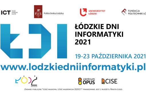 Grafika promująca Łódzkie Dni Informatyki