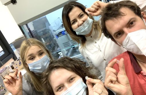 Dorota Bociaga, PhD DSc. Eng. with her team