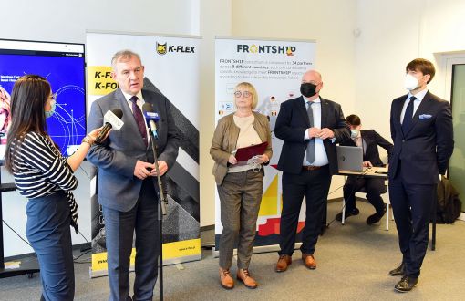Press conference. Rector prof. Krzysztof Jóżwik is talking about the project