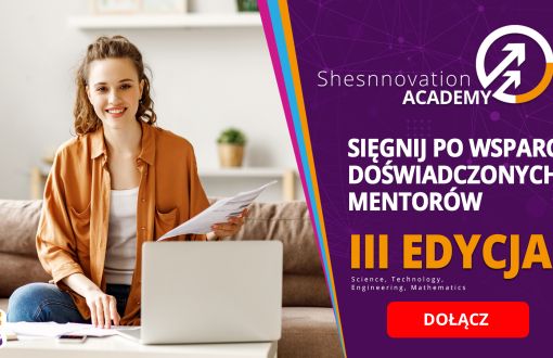 Grafika promująca program Shesnnovation Academy