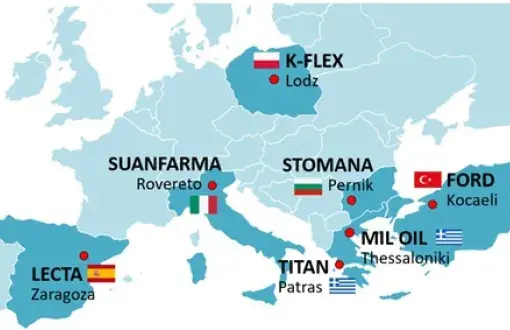 map of the countries where the consortium members come from