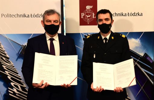 Rector of the TUL prof. Krzysztof Jóźwik and Rector-Commander Superintendent Mariusz Feltynowski