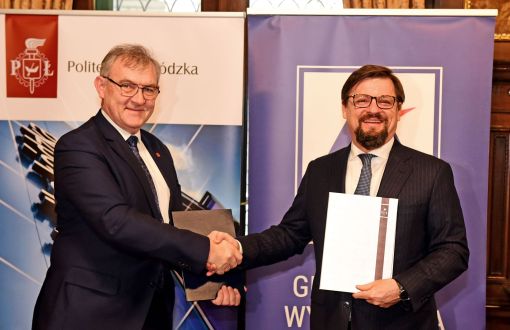 rector PŁ, prof. K.Jóźwik and company's President, Jarosław Szczupak