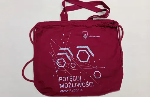 Bordowa torba bawełniana