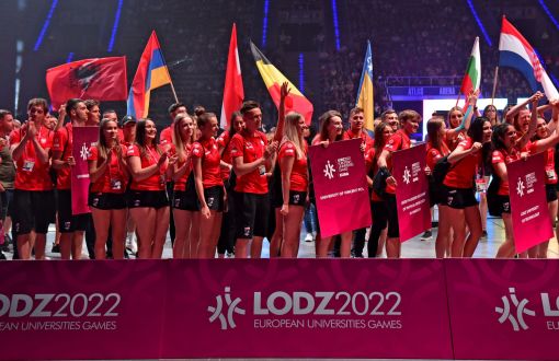 Representation of the Lodz University of Technology during the opening of the EUG 2022