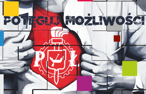 Grafika promująca Łódzki Salon Maturzystów na PŁ