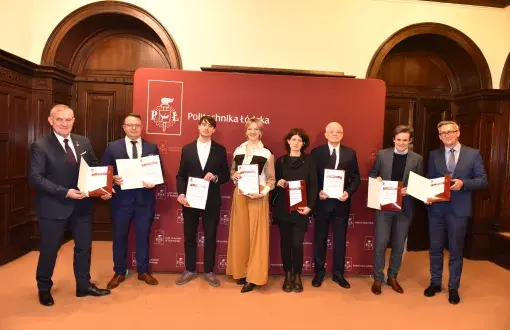 Rektor, prof. Krzysztof Jóźwik i prorektor ds. nauki, prof. Łukasz Albrecht spotkali się (3.11) z koordynatorami nowych, międzynarodowych projektów badawczych realizowanych w PŁ, fot. Jacek Szabela
