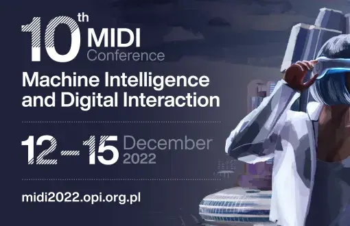 Grafika promująca konferencję Machine Intelligence and Digital Interaction