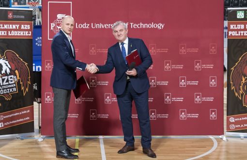 prof. Krzysztof Jóźwik, rektor PŁ i Jakub Urbanowicz, prezes zarządu ŁKS KM, fot. arch, CS