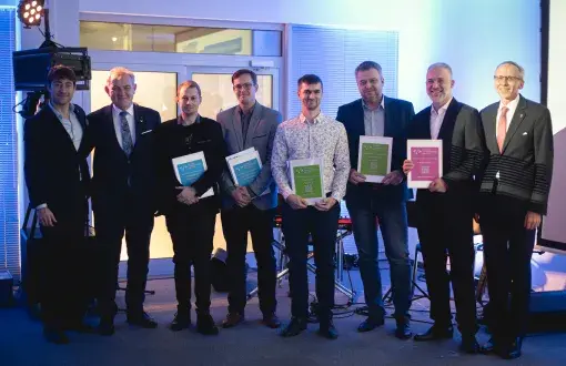 Laureaci konkursów z władzami uczeni i miasta, fot. arch. organizatora