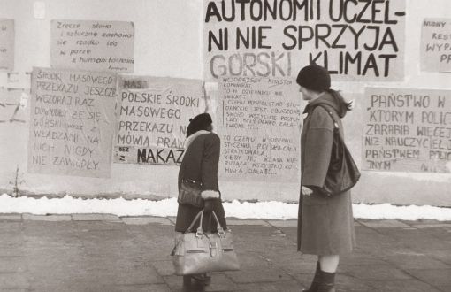Archiwalne zdjecia ze straju studentów PŁ w 1981 r. fot. arch. Muzeum PŁ
