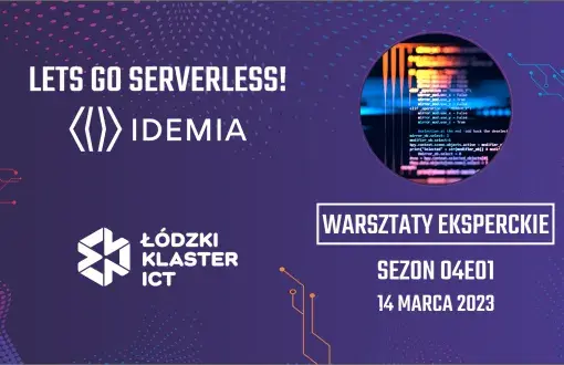 Grafika promująca warsztaty eksperckie w IDEMIA