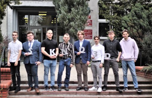 Founding members of the SKN Druku 3D, fot. by Wiktor Przybyła, TUL Klub Fotograficzny 