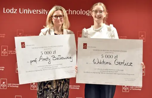 Wiktoria Gerlicz worked under the mentorship of dr hab. inż. Aneta Białkowska, TUL prof