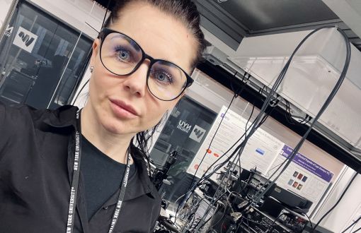 Dr hab. inż. Katarzyna Znajdek in the NanoLab 