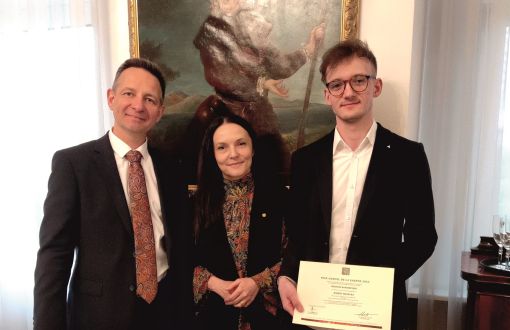 Jerzy Baurski, Permanent Representative of the Republic of Poland to the Council of Europe in Strasbourg, Dr eng. arch. Aneta Tomczak, eng. arch. Robert Machura, laureate of PRIX SARP FR 2023