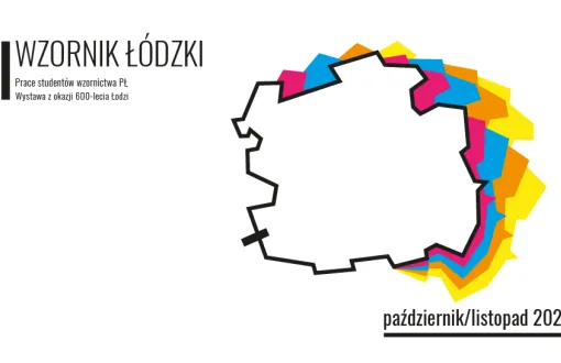 Grafika promująca wystawę studentów wzornictwa PŁ