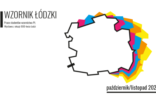 Grafika promująca wystawę studentów wzornictwa PŁ