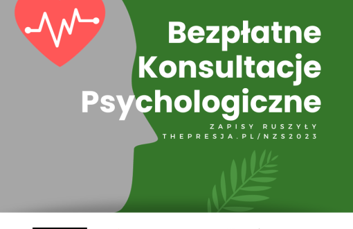 plakat informujący o konsultacjach psychologicznych