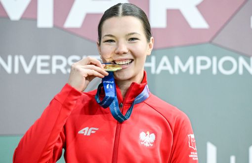  Akademickie Mistrzostwa Świata - Natalia Jakbrzyk ze złotym medalem, fot. AZS, Paweł Skraba 