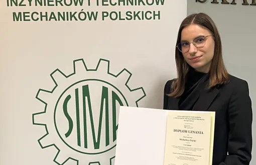 Mgr inż. Michalina Zając, laureatka konkursu SIMP