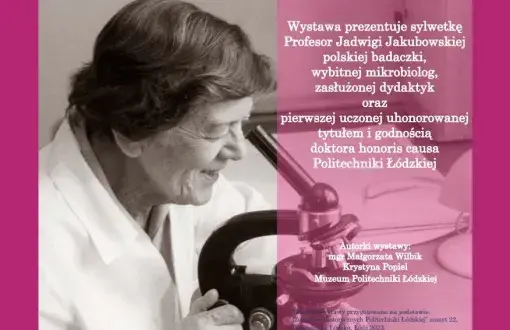 Plansza do wystawy o prof. Jadwidze Jakubowskiej z PŁ