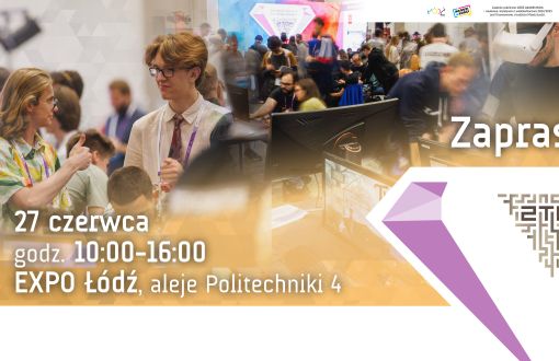 Grafika promująca 16. konkurs Zespołowego Tworzenia Gier Komputerowych