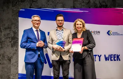 Lider mobilności w PŁ w kategorii kadra, fot. Marcin Szmidt