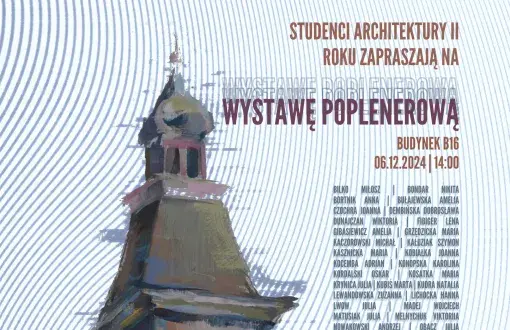 Plakat na wystawę studentów architektury PŁ